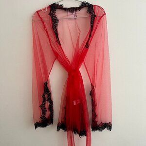 Chantilly Lace and Tulle Robe